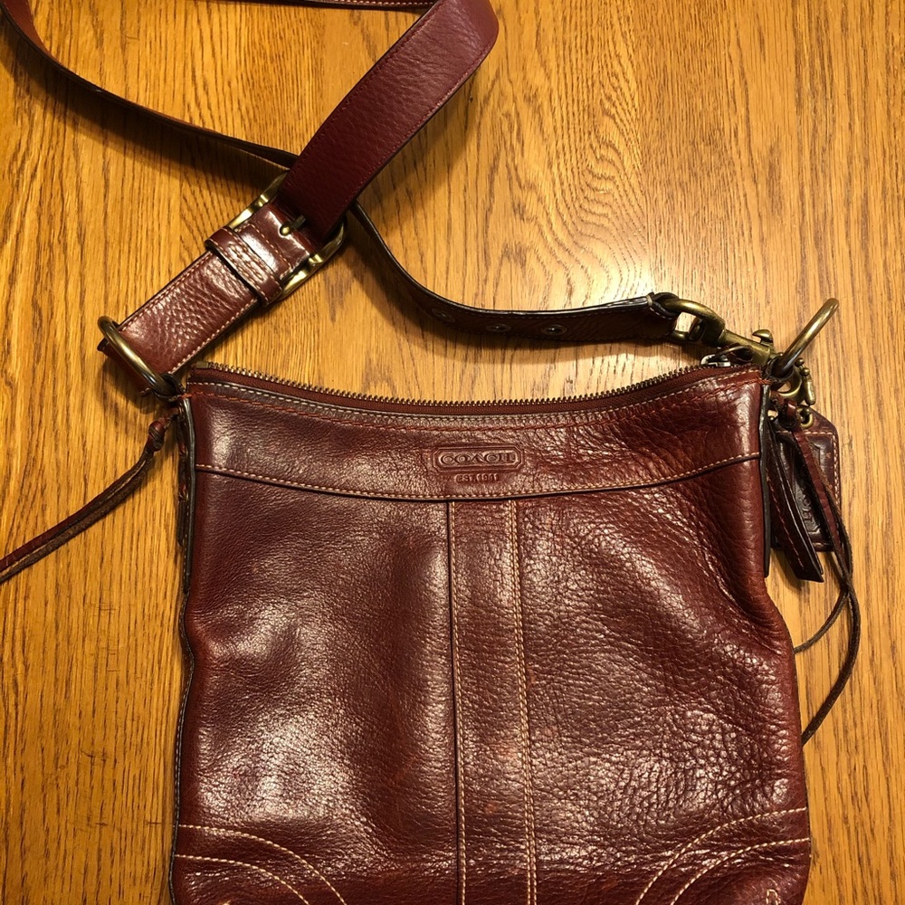 Coach leather crossbody bag